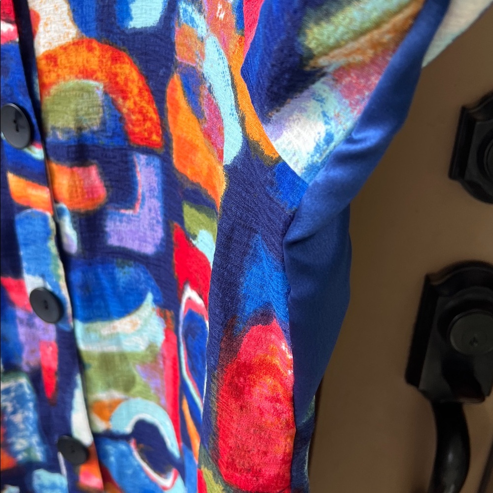 Ali Miles Sz L Multicolor Art to Wear Fun Tunic Top - Picture 10 of 10